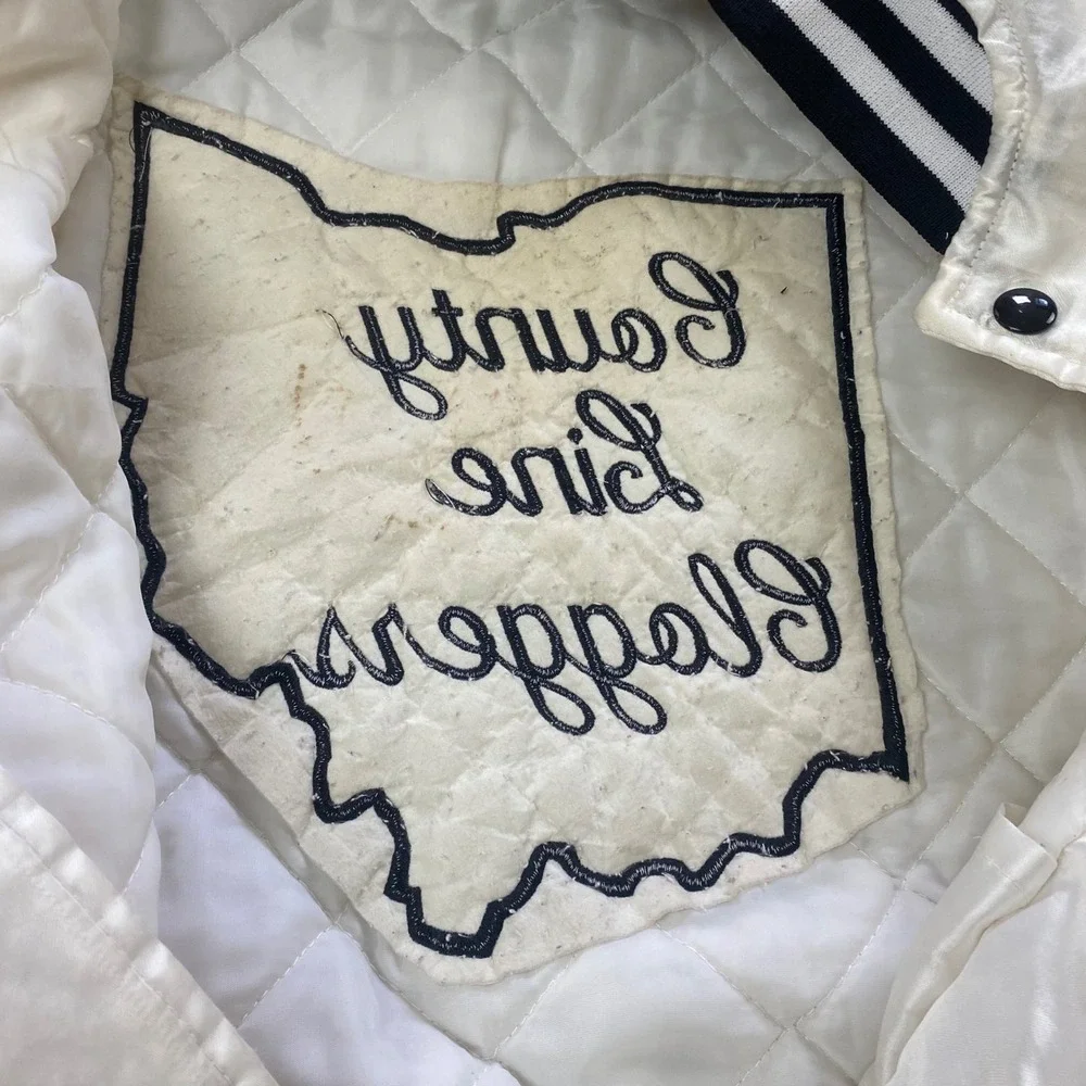 Vintage County Line Cloggers Ohio Satin Bomber Jacket Shanna‎ Retro Women's M